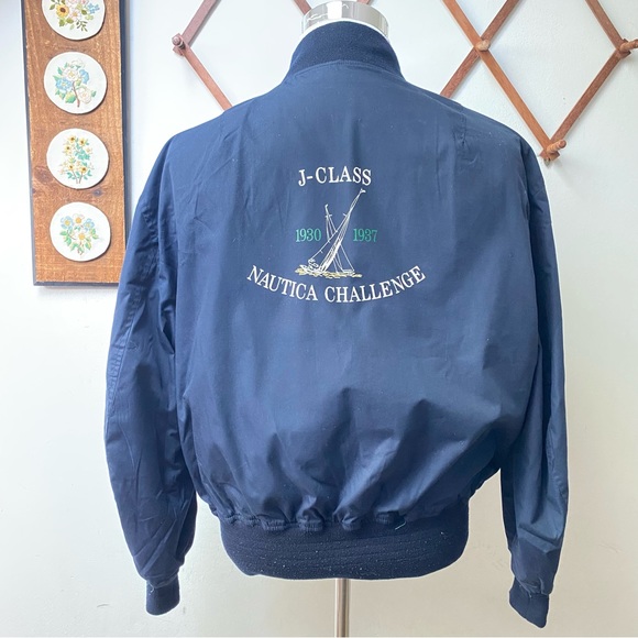 Nautica Vintage 90s Reversible Bomber Jacket - Picture 9 of 16